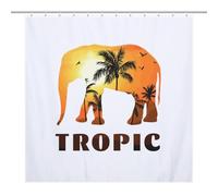 buyiikjd Elephant Sunset Coconut TreeDurable Heavy Duty Shower Curtain, Thick Polyester, Rustproof Grommets, Weighted Hem - Weighted Shower Curtains, Bath Curtains Shower69.69x70.87Inch（177x180cm）