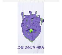 buyiikjd FLOW YOYR HEARTDurable Heavy Duty Shower Curtain, Thick Polyester, Rustproof Grommets, Weighted Hem - Weighted Shower Curtains, Bath Curtains Shower35.43x70.87Inch(90x180cm)