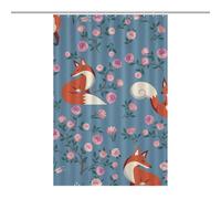 buyiikjd Fox FlowerDurable Heavy Duty Shower Curtain, Thick Polyester, Rustproof Grommets, Weighted Hem - Weighted Shower Curtains, Bath Curtains Shower46.85x70.87Inch(119x180cm)