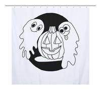 buyiikjd Happy Halloween, Pumpkin, GhostMold-Resistant Quick-Dry Curtain - Anti Mould Shower Curtain, Shower Curtain Anti Mould, Shower Curtains Mould Proof Resistant 69.69x70.87Inch（177x180cm）