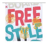 buyiikjd Skateboard, StyleMold-Resistant Quick-Dry Curtain - Anti Mould Shower Curtain, Shower Curtain Anti Mould, Shower Curtains Mould Proof Resistant 69.69x70.87Inch（177x180cm）
