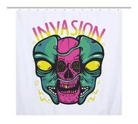 buyiikjd Skull, Demon MaskDurable Heavy Duty Shower Curtain, Thick Polyester, Rustproof Grommets, Weighted Hem - Weighted Shower Curtains, Bath Curtains Shower69.69x70.87Inch(177x180cm)