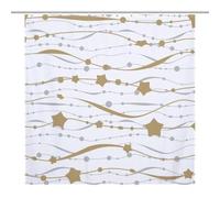 buyiikjd Stars And LinesDurable Heavy Duty Shower Curtain, Thick Polyester, Rustproof Grommets, Weighted Hem - Weighted Shower Curtains, Bath Curtains Shower69.69x70.87Inch(177x180cm)