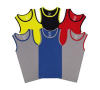 Buyless Fashion Boys Scoop Neck Tagless Undershirts Soft Cotton Tank Top (6 Pack) 6-7