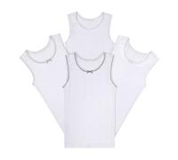 Buyless Fashion Girls Tagless Cami Scoop Neck Undershirts Cotton Tank with Trim and Strap (4 Pack) - TW14-GEL-5-6