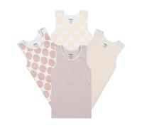 Buyless Fashion Girls Tagless Cami Scoop Neck Undershirts Cotton Tank with Trim and Strap (4 Pack) - TW14-GDT-1-2