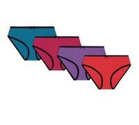 Buyless Fashion Girls Tagless Panties Soft Cotton Briefs Underwear With Colored Trim (4 Pack) - BW14-GA-5-6