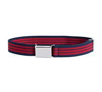 Buyless Fashion Kids Toddlers Baby Adjustable Elastic Stretch Belt with Silver Buckle - 5101-Navy-Red-Stripe