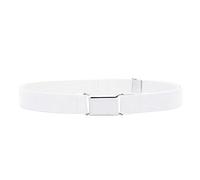 Buyless Fashion Kids Toddlers Baby Adjustable Elastic Stretch Belt with Silver Buckle - 5101-White