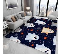 buyluhn Area Rugs for Living Room Bedroom 100x200, Star Ghost Machine Washable Rug Soft Short Pile Floor Carpet, Halloween Horror Non Slip Kitchen Door Mat Absorbent Bathroom Rug N517