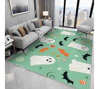 buyluhn Area Rugs for Living Room Bedroom 120x170, Ghost Bat Machine Washable Rug Soft Short Pile Floor Carpet, Halloween Non Slip Bathroom Entrance Mat Absorbent Kitchen Rug N643