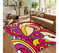 buyluhn Carpet Machine Washable, Colorful Pop Art Low Pile Soft Floor Rug 200x300, Large Rugs for Living Room Bedroom Bedside, Abstract Street Art Non Slip Absorbent Kitchen Rug QR&1