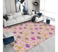 buyluhn Flowers Small Rug for Bedroom Living Room 90x120, Nature Aesthetics Area Rugs-Machine Washable Soft Short Pile Carpet, Colorful Non Slip Indoor Entryway Mat Absorbent Kitchen Rug G&916
