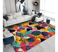 buyluhn Heart Graffiti Carpet Machine Washable, Abstract Low Pile Soft Floor Rug 180x270, Large Rugs for Living Room Bedroom Bedside, Colorful Non Slip Absorbent Kitchen Rug G&301