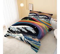 buyluhn Rainbow Coverless Duvet Single 7.5 Tog Summer Modern Art Supersoft Cosy Lightweight Quilt, Machine Washable & Quick Drying, All in One Reversible Comforter W&137