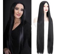BUYOGET Long Black Wigs for Women 40 Inches Straight Wig for Costume Halloween Cosplay Anime Party