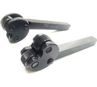 Buyohlic 2 Wheel Pivot Head Knurling Tools Pattern 1/2" Sq. Shank (Set of 2 pcs Pitch-1.0mm & 1.5mm)