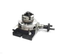 Buyohlic 3"/ 80 mm Regular Rotary Table With Small Chucks and back Plate (with 50 mm M12 x 1-4 Jaws Self Centering Chuck)