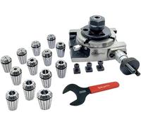 Buyohlic 3" | 80mm Regular 4 slot Rotary table & T-nuts with Spanner (ER20-14Pcs Collet Set (Range 1/16-1/2''))