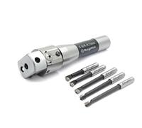 Buyohlic 38mm Head Diameter Micro Boring Head (R8 Shank with 5 Carbide Tools)