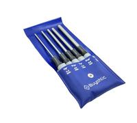 Buyohlic Drive Pin Punch Set with Knurled Grip and Protective Vinyl Case (Long Pin Punch)