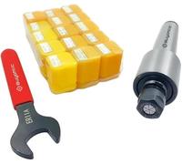 Buyohlic ER11 15 Pc Collet Set Range 1mm-1/8" (Collet Live Revolving Center With Spanner) (Morse Taper MT3)
