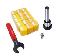 Buyohlic ER11-15 Pcs Collet Set (Range 1mm - 1/8") Milling Collet Adaptor With Spanner (MT3 DRAWBAR)