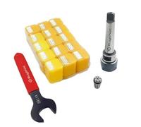 Buyohlic ER11-15 Pcs Collet Set (Range 1mm - 1/8") Milling Collet Adaptor With Spanner (MT3 TENG STYLE)