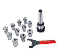 Buyohlic ER25-12 Pcs Collet Set (Range 1/8-5/8") Milling Collet Adaptor With Spanner (MT3 DRAWBAR)