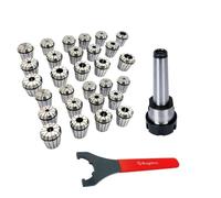 Buyohlic ER40-29 Pcs Collet Set (Range 1/8" - 1") Milling Collet Adaptor With Spanner (MT2 DRWABAR)
