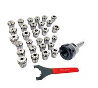Buyohlic ER40-29 Pcs Collet Set (Range 1/8" - 1") Milling Collet Adaptor With Spanner (MT2 TENG STYLE)