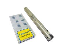 Buyohlic Indexable End Mill 14mm Length | Shoulder Milling Cutter | APMT1135 10 Carbide Inserts Free (Diameter 14mm-Ren 150mm-14mm Shank~2T)