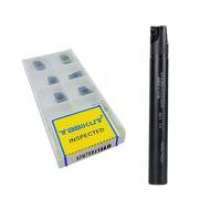 Buyohlic Indexable End Mill 200mm Length | Shoulder Milling Cutter | 10 Pieces BDMT11T3 Carbide Insert Free (Diameter 25mm-Ren 200mm-25mm Shank 3T)