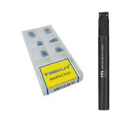 Buyohlic Indexable End Mill 22mm | Shoulder Milling Cutter | APMT1135 10 Carbide Inserts Free (Diameter 22mm-Ren 200mm-20mm Shank 2T)