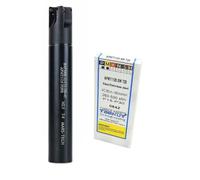 Buyohlic Indexable End Mill 32mm | 4 Pockets | Shoulder Milling Cutter | APMT1135 10 Carbide Inserts Free (Diameter 32mm-Lens 200mm-32mm Shank HP)