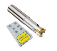 Buyohlic Indexable End Mill 32mm | Shoulder Milling Cutter | APMT1604 10 Carbide Inserts Free (Diameter 32mm-Ren 500mm-32mm Shank)