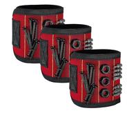 Buyohlic Magnetic Wristband - Holds Nails, Screws with Strong Magnets Tools Handyman, Mechanics, Construction & Home Improvement Gift for dad (Set of 3)