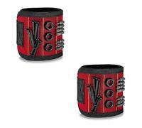 Buyohlic Magnetic Wristband - Holds Nails, Screws with Strong Magnets Tools Handyman, Mechanics, Construction & Home Improvement Gift for dad (Set of 2)