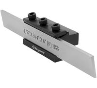 BUYOHLIC Non- Adjustable T-Parting Cut off Holder with Blade for Lathe Machine Tools (Blade 1/8"x 3/4" x 6"(12mm Shank))