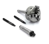 BUYOHLIC Precision Small Chucks Machine Tool Milling (50 MM 3 JAW SELF CENTER W MT1 MT2 ARBOR M12 X 1).