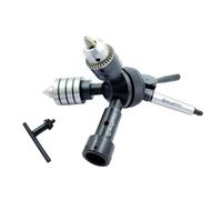Buyohlic Quad Head Tailstock Turret with Drill Chuck, Live Center & Die Holder for Precision Machining (MT2 Shank- 3 Stations)