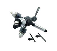 Buyohlic Quad Head Tailstock Turret with Drill Chuck, Live Center & Die Holder for Precision Machining (MT2 Shank- 4 Stations)