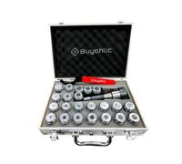 Buyohlic R8 Taper ER32 Collet Set Chuck Kit with 12 PCS Collets set CNC Processing Boring Milling Drilling Silk Attack Sculpture (0.0004'' Accuracy)