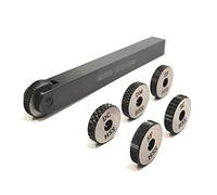 Buyohlic Single wheel knurling tool holder with 5 spare HSS knurls ((10 x 10 x 100 mm))