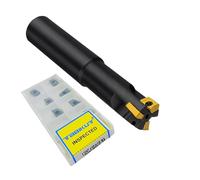 Buyohlic Slow Away Mill 200mm Length | Shoulder Milling Cutter | XOMX1204 10 Carbide Inserts Free (Diameter 32mm-Ren 200mm-32mm Shank 3T)