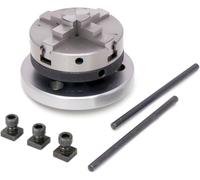 Buyohlic Small Chucks for 3" I 80 mm & 4" Inch I 100 mm Rotary tables with Steel Back Plates and Mini Lathes (65 mm 4 jaws self centering chuck M14 x 1)