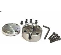 Buyohlic Small Chucks for 3" I 80 mm & 4" Inch I 100 mm Rotary tables with Steel Back Plates and Mini Lathes (80mm 4Jaw Independent Chuck)