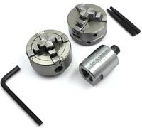 Buyohlic Small Diameter 50mm Chuck With M12 x 1 Thread with 5/8'' Spindle Adapter (Set of Both)
