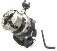 Buyohlic Small Rotary Table With 70 mm & Jaw Independent Chuck and back Plate (3"/ 80 mm Tilting)