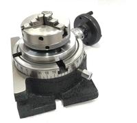 Buyohlic Small Rotary Table With 70 mm & Jaw Independent Chuck and back Plate (4"/ 100 mm Regular)